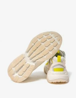 Hot Sale ✨ Amiri Bone Runner White & Yellow Trainers 🧨 11 Amiri Bone Runner White & Yellow Trainers