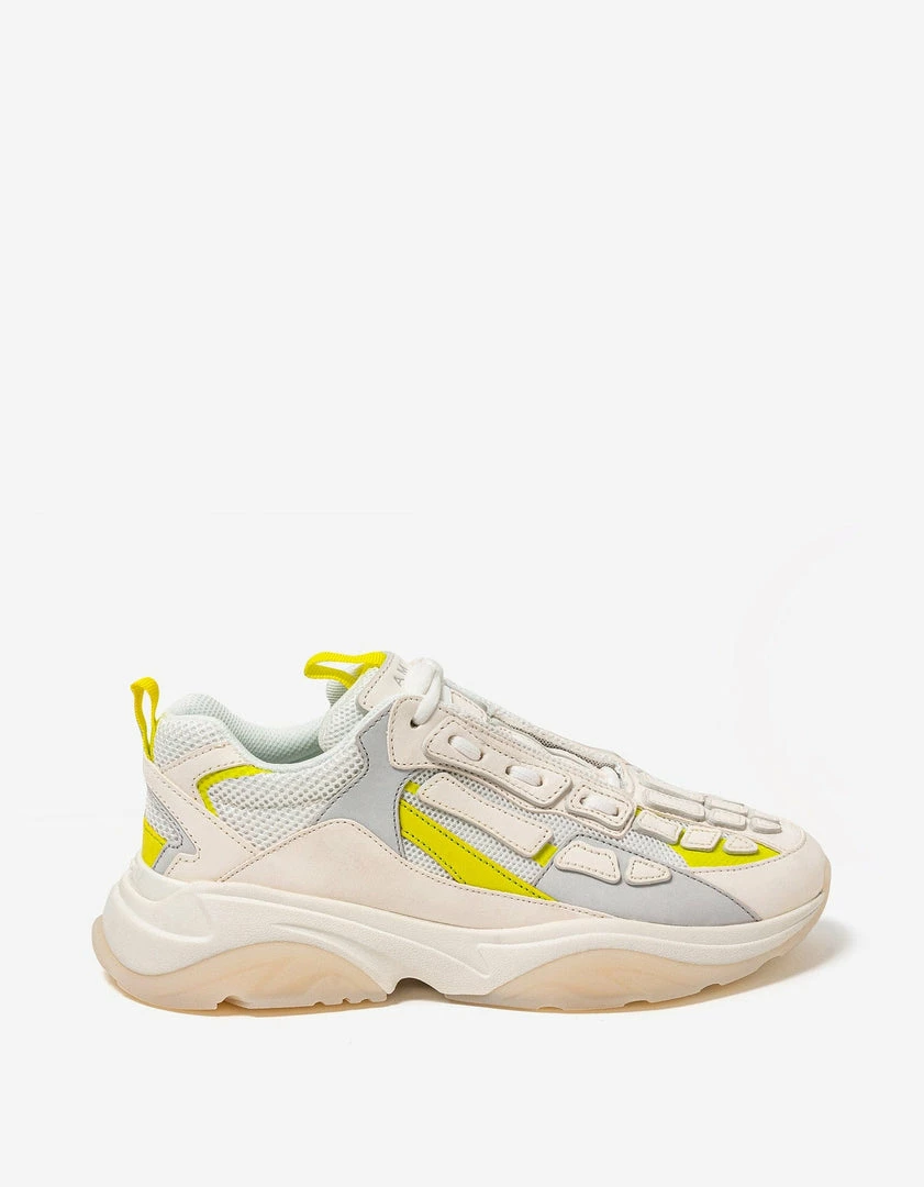 Hot Sale ✨ Amiri Bone Runner White & Yellow Trainers 🧨 4 Amiri Bone Runner White & Yellow Trainers