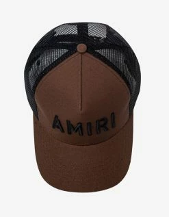 Amiri Brown Arts Stencil Trucker Hat