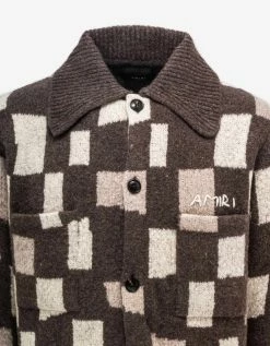Amiri Clothing Brown Checkered Overshirt