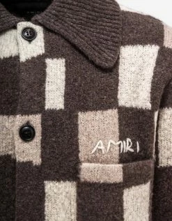Amiri Clothing Brown Checkered Overshirt