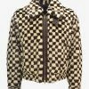 Amiri Checkered Faux Fur Blouson