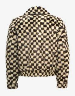 Amiri Checkered Faux Fur Blouson