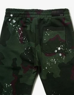 Amiri Green Camo Army Logo Hoodie Tracksuit