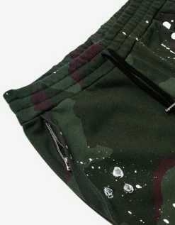 Amiri Clothing Green Camo Army Logo Sweat Pants