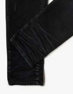 Amiri Leather Camo MX1 Aged Black Jeans