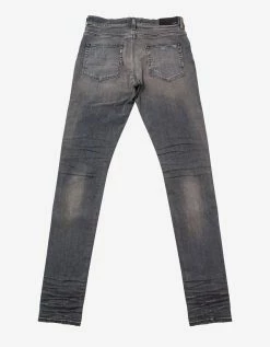 Amiri Leather Camo MX1 Grey Jeans Clothing