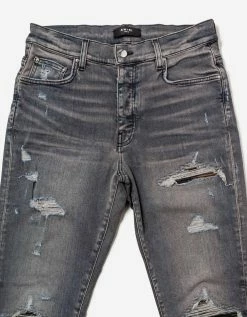 Amiri Leather Camo MX1 Grey Jeans Clothing