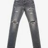 Amiri Leather Camo MX1 Grey Jeans Clothing
