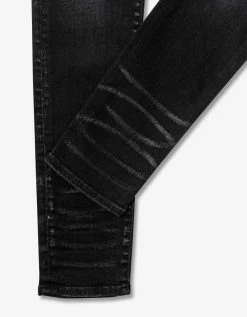Amiri Leopard Thrasher Aged Black Jeans