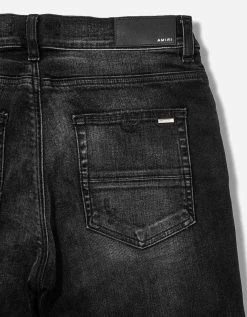 Amiri Leopard Thrasher Aged Black Jeans