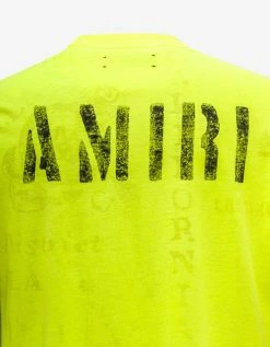 Amiri Lime Army Stencil T-Shirt