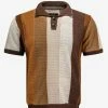 Amiri Linen Stripe Knitted Polo T-Shirt