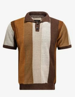 Deals Zoofashions Store 5 Amiri Linen Stripe Knitted Polo T-Shirt