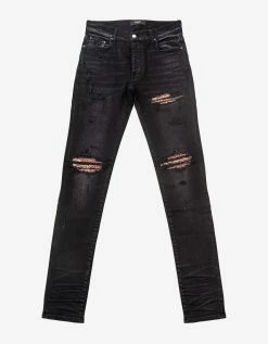 Amiri MX1 Bandana Aged Black Jeans
