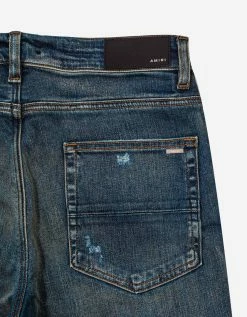 Amiri MX1 Deep Classic Leather Insert Distressed Skinny Jeans Clothing