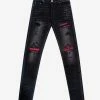 Amiri MX1 Flannel Aged Black Jeans