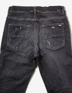 Amiri Clothing MX1 Leather Grey Jeans