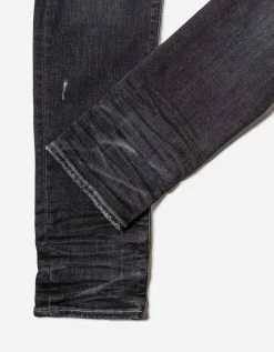 Amiri Clothing MX1 Leather Grey Jeans