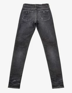 Amiri Clothing MX1 Leather Grey Jeans