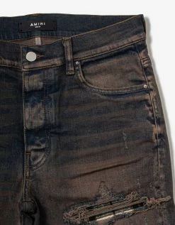 Amiri Clothing MX1 Plaid Dark Indigo Jeans