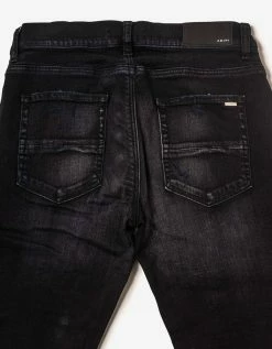 Wholesale 🎁 Amiri Plaid Thrasher Aged Black 👖 Jeans 🤩 16 Amiri Plaid Thrasher Aged Black Jeans