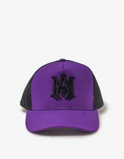 Amiri Accessories Purple MA Trucker Hat