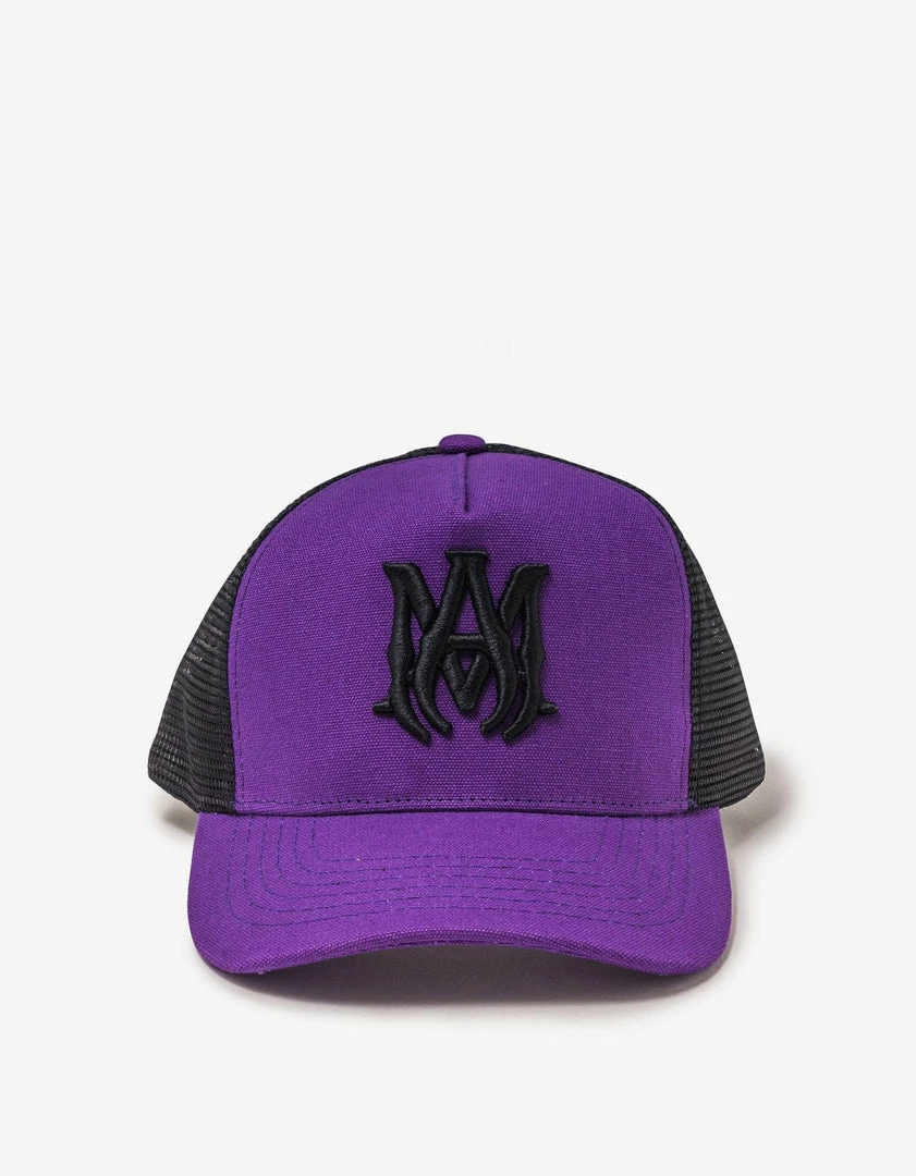 Brand new 🥰 Amiri Accessories Purple MA Trucker Hat 🎁 4 Amiri Accessories Purple MA Trucker Hat