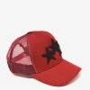Amiri Red Three Star Trucker Hat Accessories