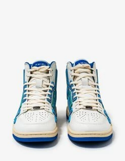 Amiri Skel Top Hi Bandana White & Blue Trainers
