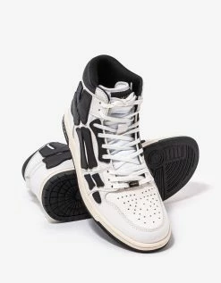 Amiri Skel Top Hi White & Black Trainers