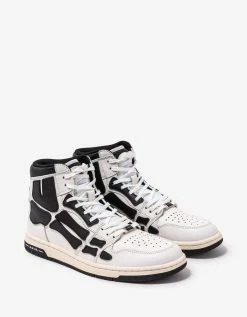 Amiri Skel Top Hi White & Black Trainers