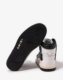 Amiri Skel Top Hi White & Black Trainers