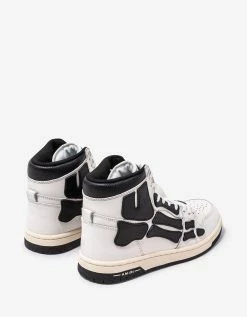 Amiri Skel Top Hi White & Black Trainers