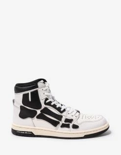 Amiri Skel Top Hi White & Black Trainers