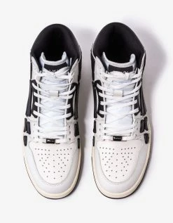 Amiri Skel Top Hi White & Black Trainers