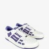 Amiri Skel Top Low White & Purple Trainers