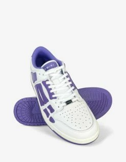 Buy 🎁 Amiri Skel Top Low White & Purple Trainers 🌟 14 Amiri Skel Top Low White & Purple Trainers