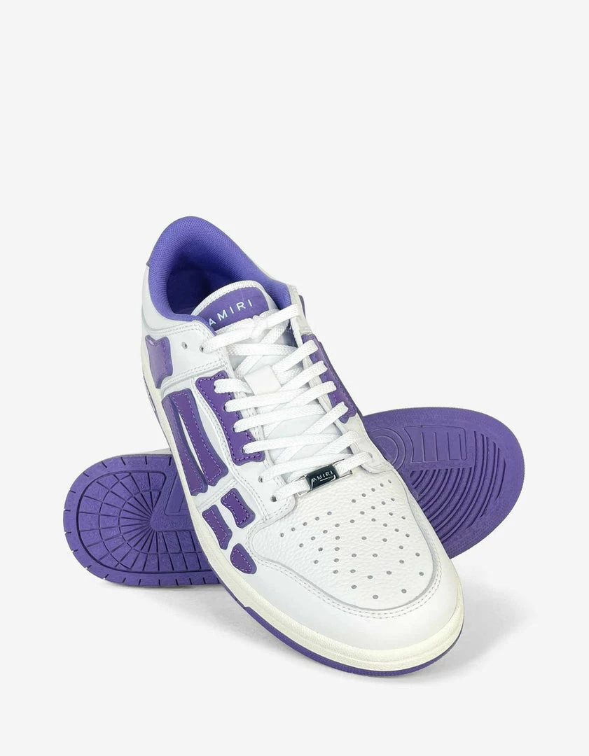 Buy 🎁 Amiri Skel Top Low White & Purple Trainers 🌟 8 Amiri Skel Top Low White & Purple Trainers
