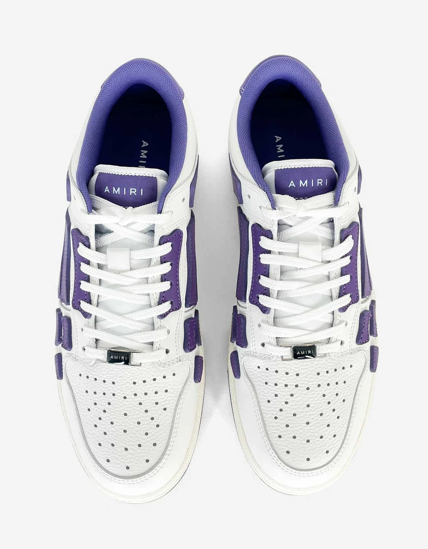 Buy 🎁 Amiri Skel Top Low White & Purple Trainers 🌟 6 Amiri Skel Top Low White & Purple Trainers