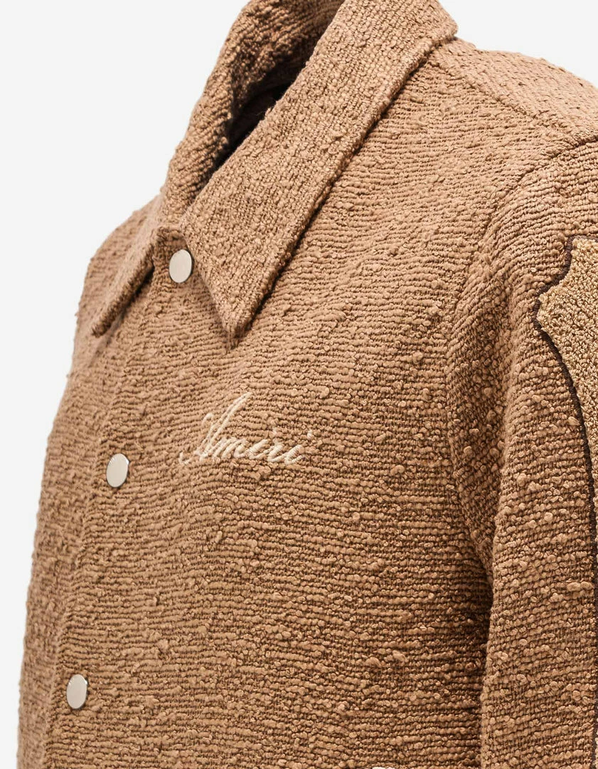 Best deal 𧨠Amiri Tan Bones Varsity Jacket π€© 7 Amiri Tan Bones Varsity Jacket