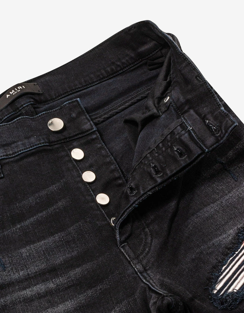 Wholesale โจ Amiri Tie Dye Bandana Thrasher Aged Black ๐ Jeans ๐ 5 Amiri Tie Dye Bandana Thrasher Aged Black Jeans