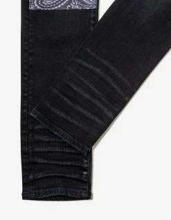 Amiri Vintage Bandana Artpatch Aged Black Jeans