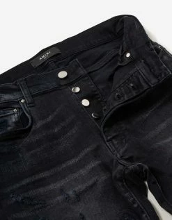 Amiri Vintage Bandana Artpatch Aged Black Jeans