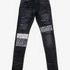 Amiri Vintage Bandana Artpatch Aged Black Jeans