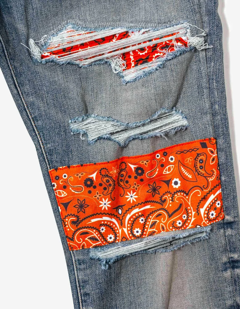 Top 10 π Amiri Vintage Bandana Artpatch Clay Indigo π Jeans Clothing π 8 Amiri Vintage Bandana Artpatch Clay Indigo Jeans Clothing