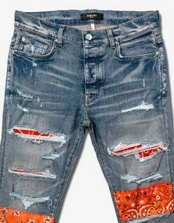 Top 10 π Amiri Vintage Bandana Artpatch Clay Indigo π Jeans Clothing π 11 Amiri Vintage Bandana Artpatch Clay Indigo Jeans Clothing