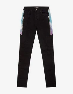 Amiri Clothing Watercolor Half Track Black Jeans