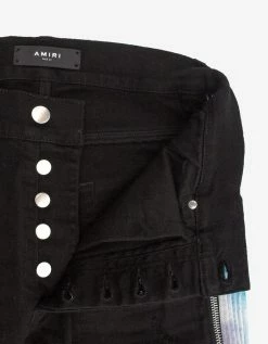 Amiri Clothing Watercolor Half Track Black Jeans