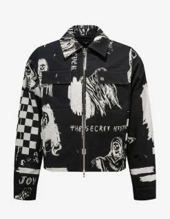 Amiri Wes Lang Black Sketch Blouson Clothing